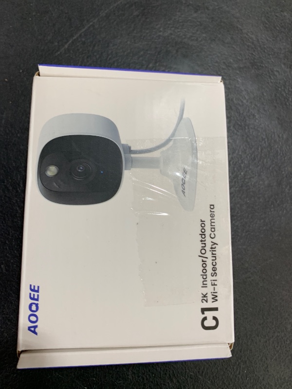 Photo 1 of AOQEE 2K Cameras for Home Security-Outdoor/Indoor Camera for Dog/Cat/Pet/Nanny/Baby, Color Night Vision, White Light, Siren, 24/7 SD Recordings, Works with Alexa/Google Home, C1 (C1-White-1pack-2.4G)
