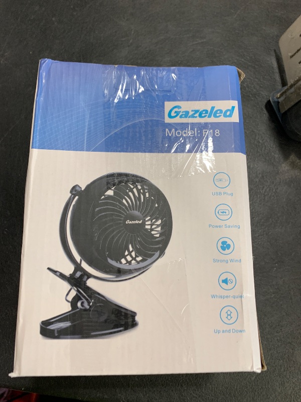Photo 1 of Gazeled Clip on Fan Battery Operated, 360° Rotation, with 8 Free AA Batteries, Quiet USB or Battery Operated Fan, 5'' Portable Battery Powered Clip on Fans for Camping, Stroller, Bedroom, Outdoor