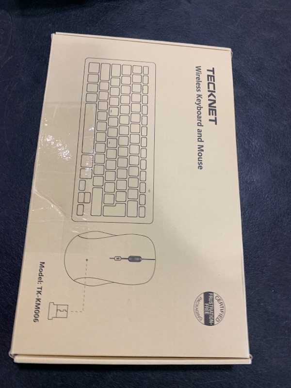 Photo 1 of TECKNET Wireless Keyboard and Mouse Combo, Mini Cordless Computer Keyboard and Mouse Set 2.4GHz, Silent Adjustable 1600 DPI, Quiet Click, Lag-Free for Computer, Laptop, PC, Windows, Mac, Chrome OS(SS)