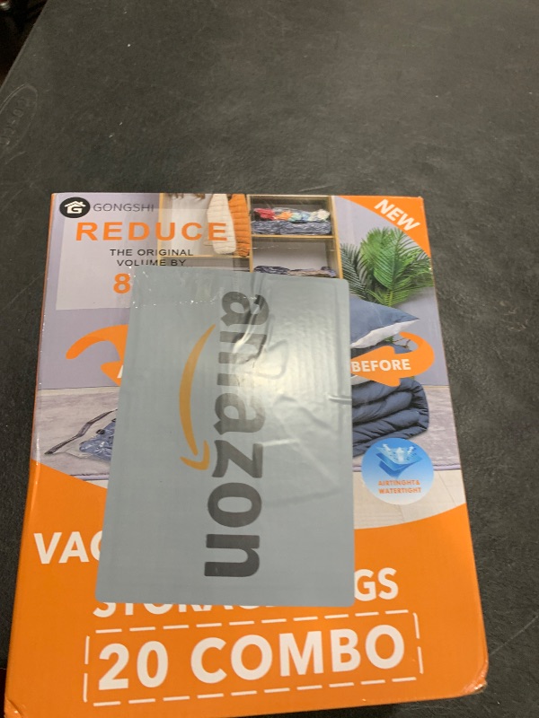 Photo 1 of 20 Pack Vacuum Storage Bags (4 Jumbo, 4 Large, 4 Medium, 4 Small, 4 Roll Up), Space Saver Sealer Compression Bags for Blankets, Comforters, Pillows, Clothes Storage