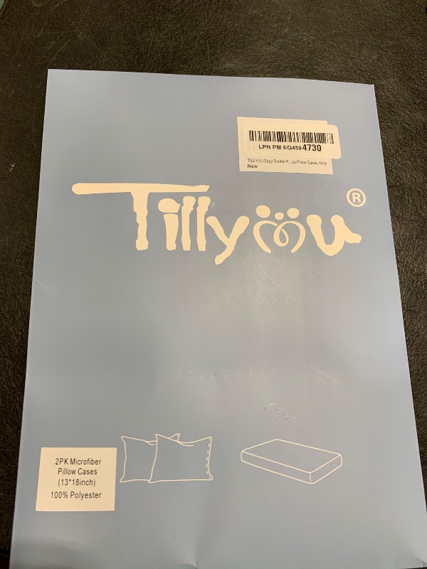 Photo 1 of TILLYOU Toddler Pillowcase 2 Pack with Envelope Closure,13" x 18" Silky Soft Microfiber Travel Pillow Case Kids Pillowcases for Boys and Girls,Gray