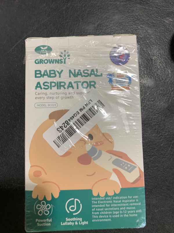 Photo 1 of GROWNSY Nasal Aspirator for Baby, Electric Baby Nose Sucker with Larger Suction Chamber and More Powerful Suction, Automatic Nose Cleaner with Music and Light Soothing Function