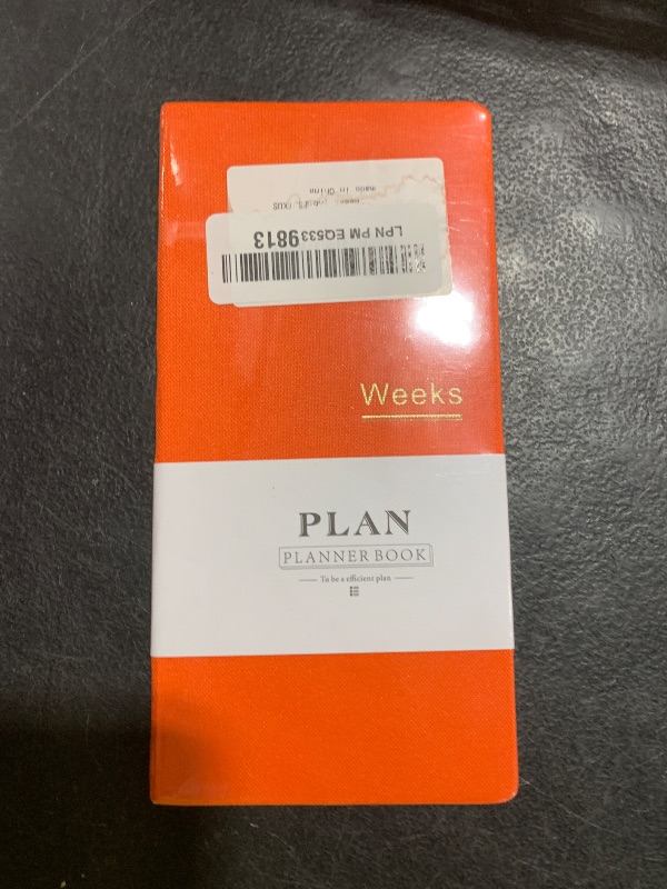 Photo 1 of Undated Pocket Weekly Planner Schedule Organizer Agenda Year Month Week Plan A6 Notebooks (A6 Undated Planner Orange)