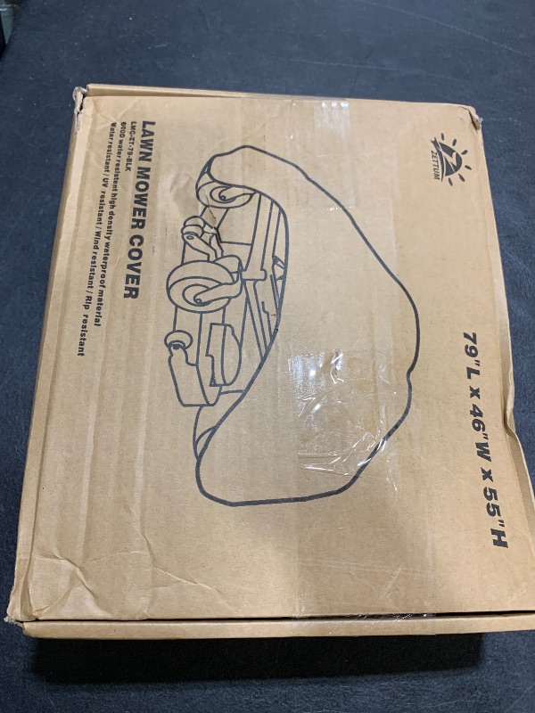 Photo 1 of Zettum Zero Turn Mower Cover - Zero-Turn Lawn Mower Covers Waterproof & Heavy Duty, 600D Outdoor Universal Fit Mower Cover with Storage Bag for Greenworks, EGO, Craftsman, Husqvarna, Honda and More