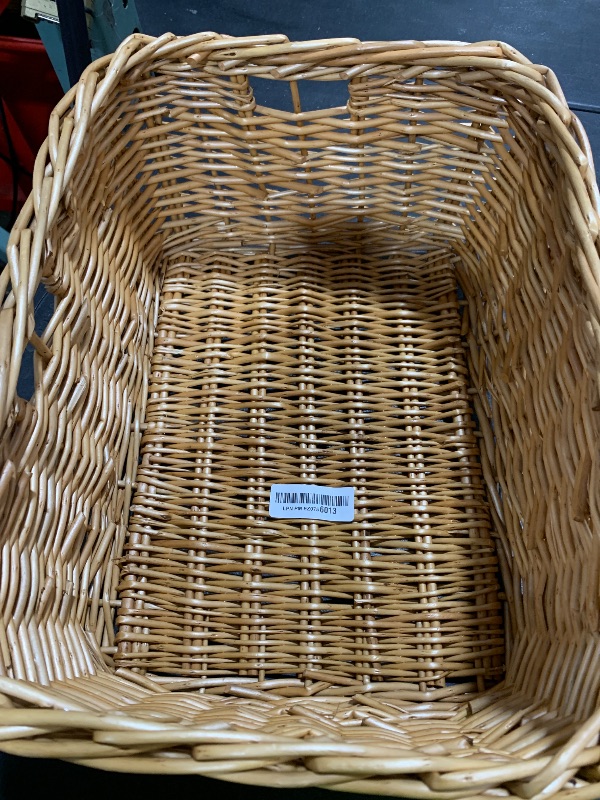Photo 1 of GRANNY SAYS Rattan Basket, Decorative Large Baskets for Storage, Handwoven Willow Basket Organizer, Natural Wicker Storage Basket for Organizing