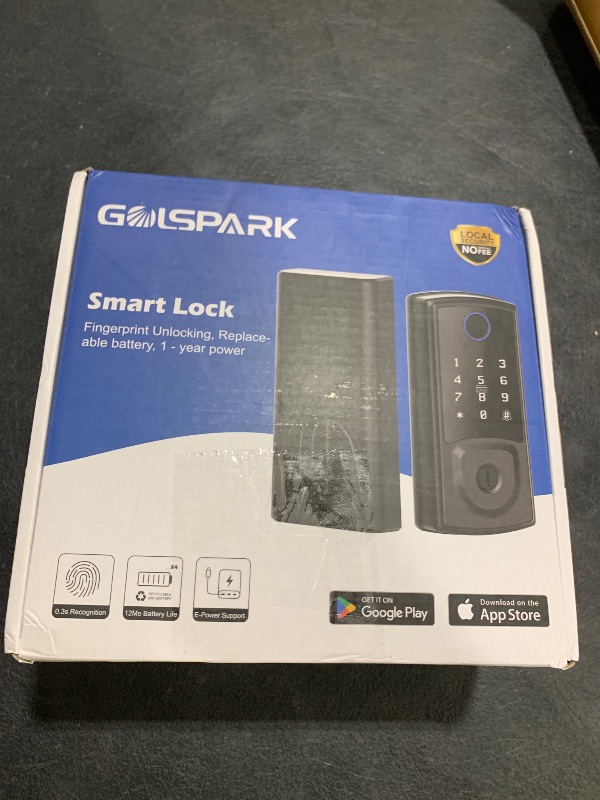 Photo 1 of GOLSPARK Smart Door Lock,Keyless Entry Door Lock for Front Door,Security Smart Deadbolt with Touchscreen Keypad,App Remote Control Fingerprint