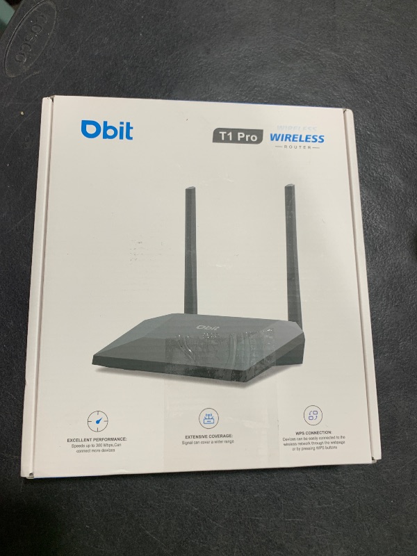 Photo 1 of Dbit N300 Easy Setup Wireless Wi-Fi Router Smart Home Internet Router - 2 x High Power Antennas, 4 x Fast Ethernet Ports, Supports Wireless Repeater, WISP Mode (T1 Pro)