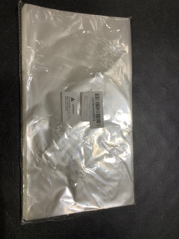 Photo 1 of Zcintert Clear Cello Cellophane Treat Bags, 100 Pcs - 10" x 14"(2mils), Plastic Gift Bags for Candy, Party Favor, Cookies, Candies Packaging, with 4” Twist Ties