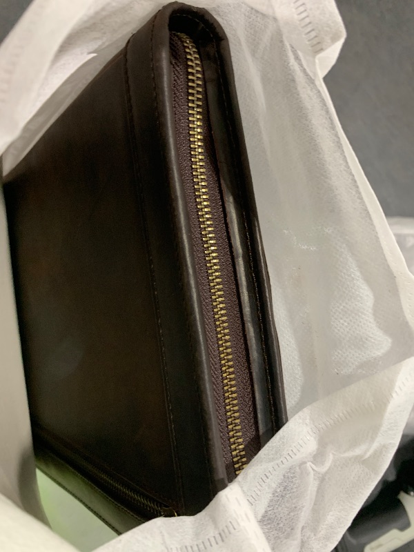 Photo 1 of Leather Portfolio Padfolio for ipad Pro 11" Genuine Leather Smart Folio for 11-inch ipad pro 11 case with Pencil Holder Zipper Pocket Multifunctional Case for iPad 11/iPad 10.5/iPad 9.7