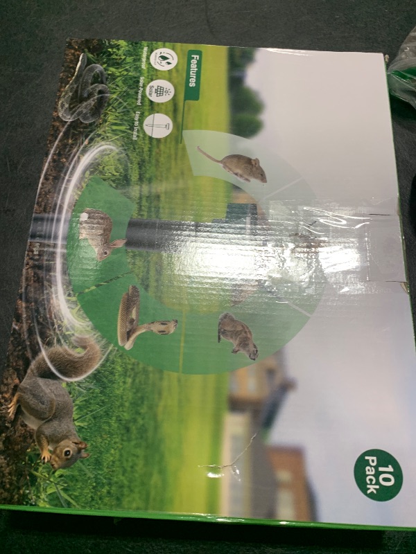 Photo 1 of Snake & Mole & Rabbit Repellent Solar Powered, Ultrasonic Deterrent, IP65 Waterproof, to Get Rid of Vole, Gopher, Groundhog, Rodent, Chipmunk, Raccoon and Skunk for Lawn & Garden, 10 Pack