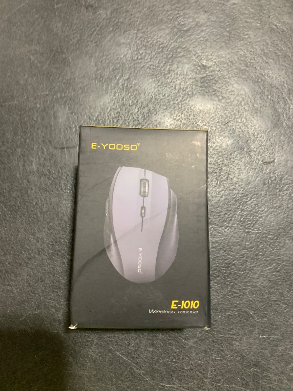 Photo 1 of E-YOOSO Wireless Mouse for Laptop, Portable Optical Computer Mouse, 6 Buttons, Cordless 2.4GHz with USB Receiver, 5-Level 4800 DPI, 18 Months Battery Life for PC Chromebook Windows Mac