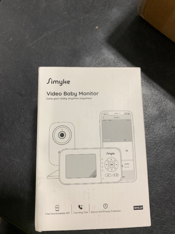 Photo 1 of Simyke Video Baby Monitor with Camera No WiFi 1200ft Long Range, 2.8" Plug & Play Diaplay, Auto Night Vision, 5 Lullabies Portable Baby Sound Monitor, Baby Room Use, for Baby/Elderly