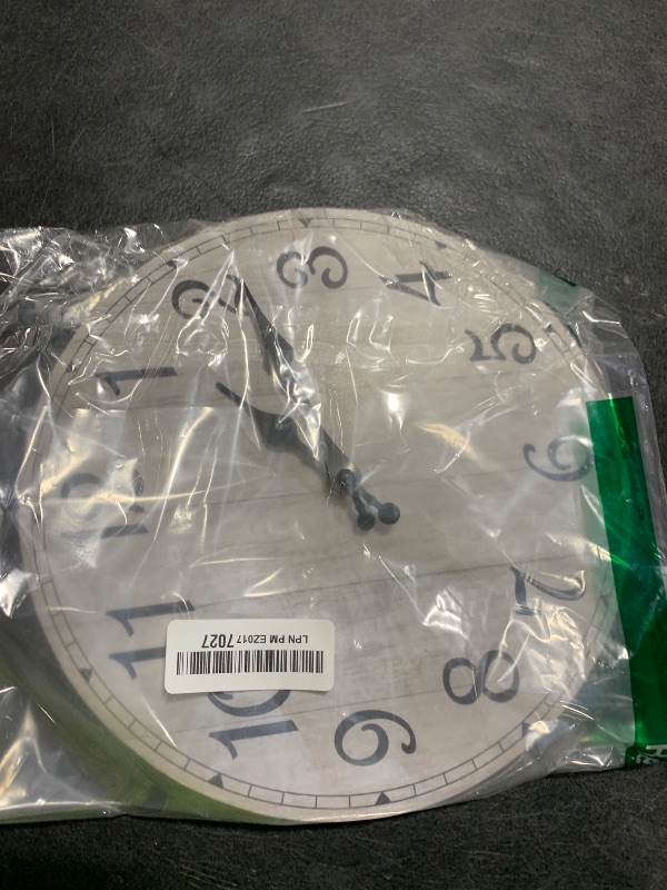 Photo 1 of HYLANDA Wall Clock, 10 Inch Wall Clocks Battery Operated Silent Non Ticking, Country Wooden Clocks Farmhous Clock for Bathroom, Living Room, Kitchen, Bedrooms (Gray)