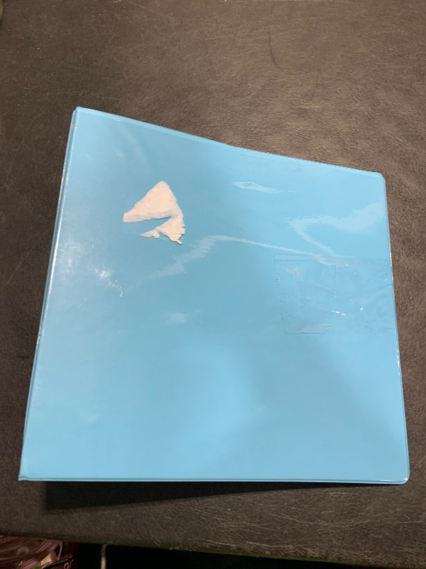 Photo 1 of 3 Inch Binder 3 Ring Binders Blue, Slant D-Ring 3” Clear View Cover with 2 Inside Pockets, Heavy Duty Colored School Supplies Office and Home Binders – by Enday