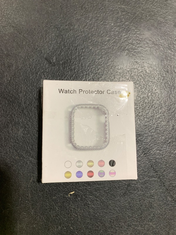 Photo 1 of Bling Bumper Case Compatible with Apple Watch Series 10 42mm, Diamond Protective Face Cover for Women, Hard PC Frame Protector for iWatch Series 10 42mm Silver