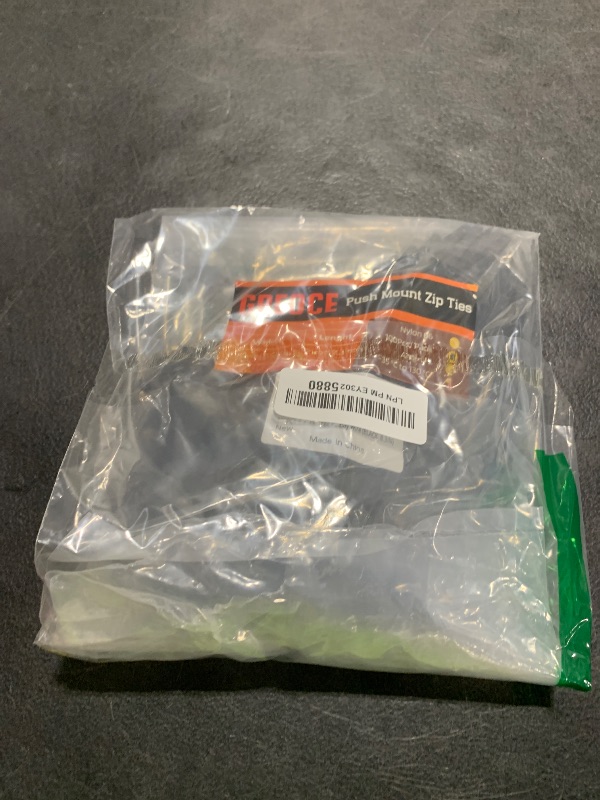 Photo 1 of 100PCS 8.3" Fir Tree Push Mount Zip Ties Heavy Duty Nylon Cable Ties, Cable Management Indoor Oudoor UV Resistant Self Locking for Automotive Wiring, Cars, Boats, Engine Bay Wire (BLACK, 8.3IN)