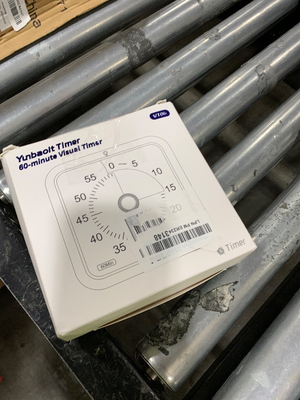 Photo 1 of Yunbaoit 16cm Countdown Visual Timer with Optional Alert Modes, 60 Minute Oversize Classroom Visual Timer for Kids and Adults, Silent Magnetic Kitchen Timer with Kickstand(White Blue)