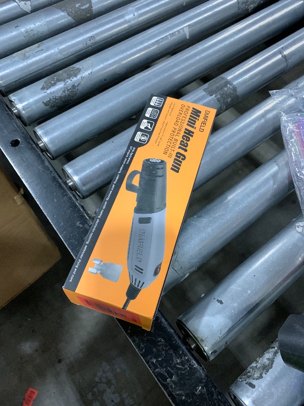 Photo 1 of DIAFIELD Mini Heat Gun, 2 Temp Setting 302?-842? Fast Heat Hot Air Gun Tool with Reflector Nozzle and 5.9Ft Cable Overload Protection for Epoxy Resin, Craft, Embossing, Shrink Wrapping & DIY