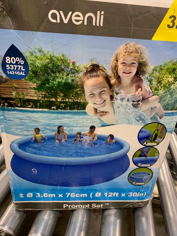 Photo 1 of Prompt Set and 3D Orange Above Ground Kids Inflatable Outdoor Swimming Pool