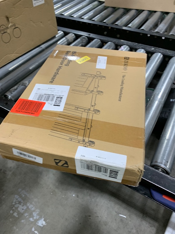 Photo 1 of ZEKOO Bifold Barn Door Hardware: 80 inch Bi Folding Door Hardware Kits for 76" Closet Doors - Easy Assembly Smoothly Quietly Bifold Doors Track Kit - J Shape Top/Side Mount Roller - Hardware Only