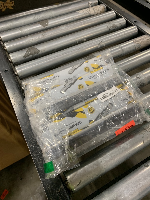 Photo 1 of 10 inch Ball Bearing Drawer Slides 6 Pairs (12pcs) - 100LB Capacity, Full Extension Side Mount Slides for Kitchen Cabinets, Wardrobes, Office Furniture (Black 10inch)