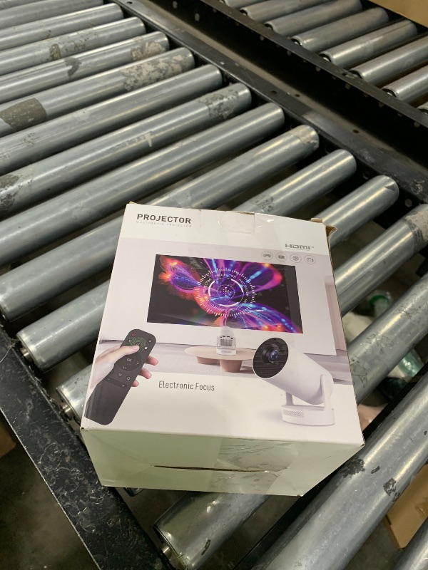 Photo 1 of ?Electric Focus?Mini Portable Projector with 4K Support, Bluetooth 5.4 WIFI6, 5watt Sound Base Speaker, 260 ANSI, Android 11, 210° Rotation , Auto Keystone Correction Video Projector HY300 PLUS