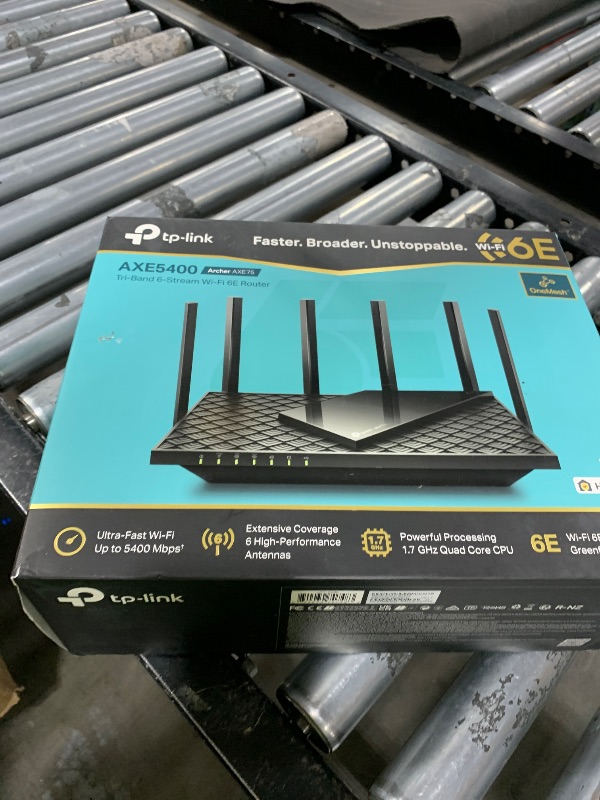 Photo 1 of TP-Link AXE5400 Tri-Band WiFi 6E Router (Archer AXE75)- Gigabit Wireless Internet for Gaming, VPN, OneMesh, WPA3
