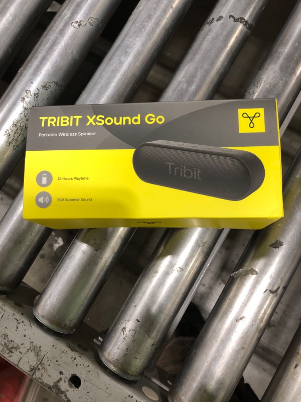 Photo 1 of Tribit XSound Go Bluetooth Speaker, 16W Portable Wireless Speaker with Loud Sound, 24H Playtime, IPX7 Waterproof, Custom EQ, XBass, BT5.3, TWS Pairing, Type-C, Outdoor/Home/Travel/Beach/Shower (Black)