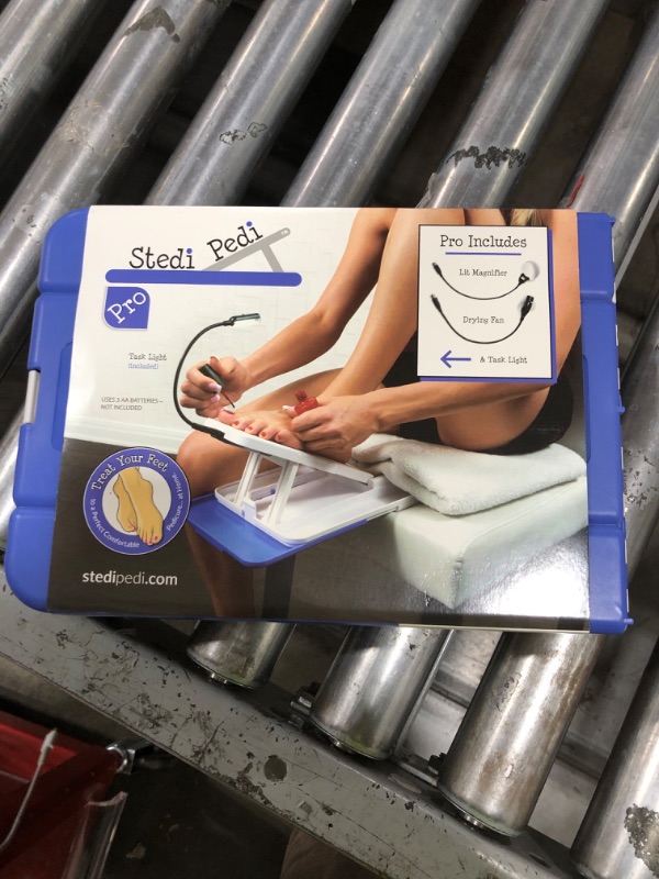 Photo 1 of Stedi Pedi Pro - Professional Home Pedicure Kit - Pro Includes Lit Magnifier, Drying Fan, and Task Light - Paint Nails with Ease Using Pedi Assistant Tool - DIY for Women of All Ages