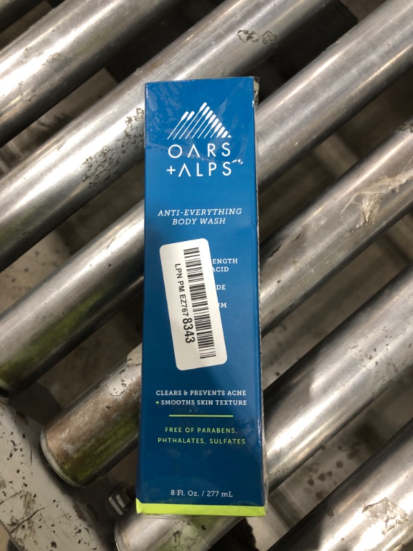 Photo 1 of Oars + Alps Anti-Everything Body Wash for Men, Acne-Fighting, Salicylic Acid, Niacinamide & Vitamin C, Clears Skin & Reduces Inflammation, Deep Sea Glacier Scent, 8 Fl Oz