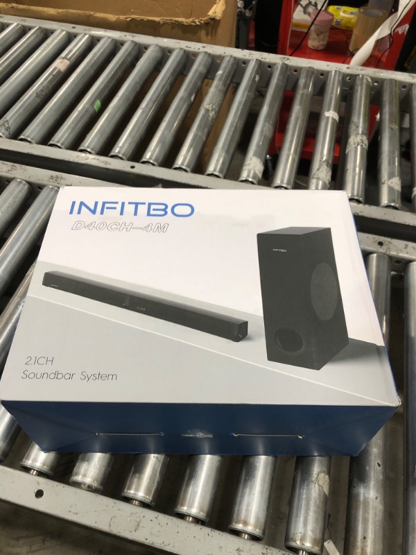 Photo 1 of INFITBO Sound Bar for Smart TV 2.1CH 190W Peak Power Soundbar with Subwoofer Detachable 2-in-1 BT 5.4 Surround Sound System 12L Deep Bass for PC Game with HD-ARC/Opt/USB/AUX Home Theater