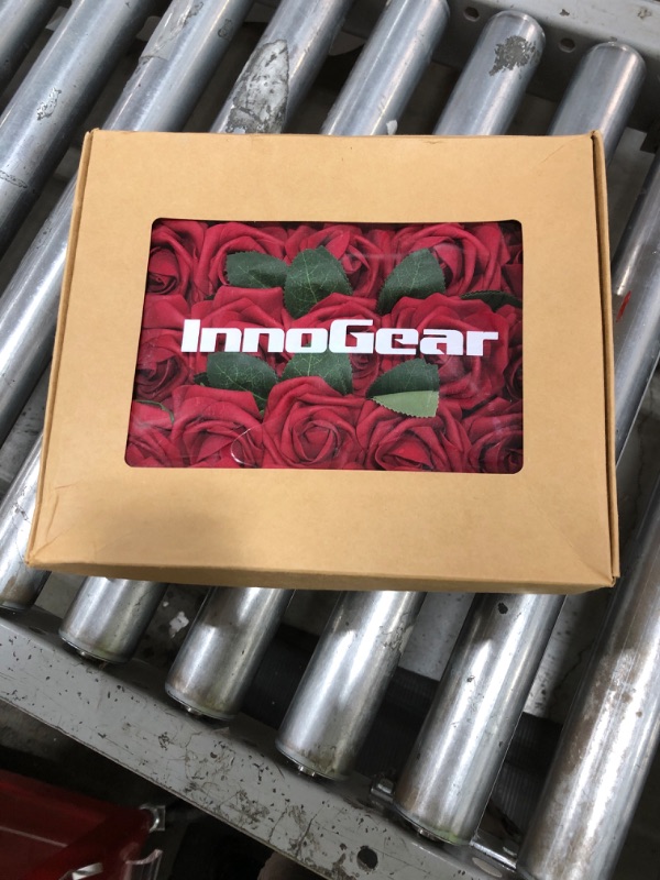 Photo 1 of InnoGear Artificial Flowers, 50 Pcs Dark Red Foam Fake Roses Bulk with Stems for Decoration Celebration DIY Wedding Bouquets Centerpieces Bridal Shower Party Christmas Tree