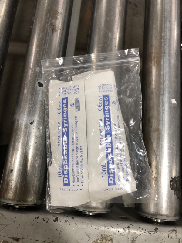 Photo 1 of 10ml Syringe for Liquid, Oral, Scientific Labs, Measurement, Dispensing, with Cap- 3 Pack