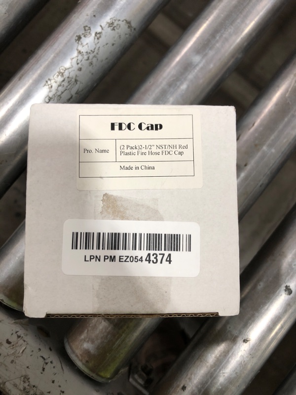 Photo 1 of SpringSpray (2 Pack) 2-1/2" NH/NST Plastic Fire Hose Connection Standpipe Cap Fitting and Chain Red Plastic Anti Theft FDC Cap Fire Equipment