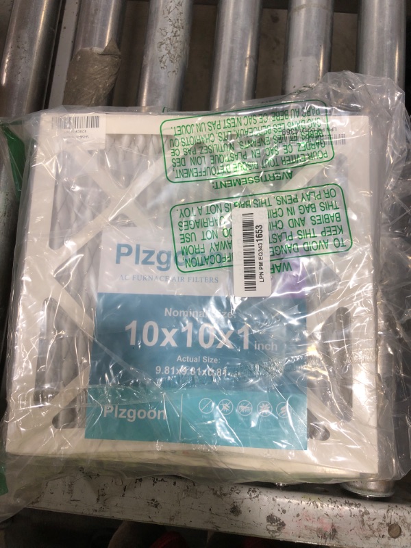 Photo 1 of Plzgoon 10x10x1 Air Filter MERV 8 (6 Pack) MPR 600 Pleated A/C Furnace Filters for Home Air Conditioner HVAC Furnace Replacement (Exact Dimensions: 9.81"L x 9.81"W x 0.81"Th)