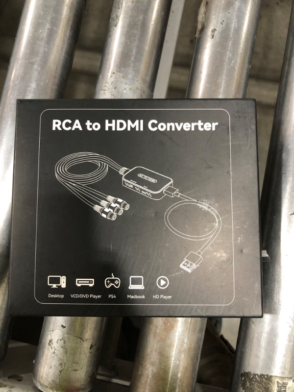 Photo 1 of RCA to HDMI Adapter,Viagkiki AV Converter,RCA Female to HDMI Converter Composite Audio Video Converter for PS1, PS2, PS3, STB, Xbox, VHS, VCR,Black-Ray DVD Players(Cable Included)
