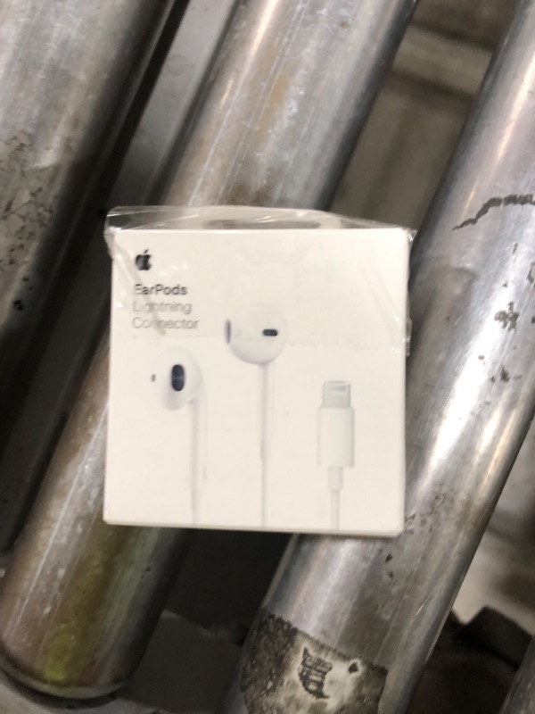 Photo 1 of Apple EarPods Headphones with Lightning Connector, Wired Ear Buds for iPhone with Built-in Remote to Control Music, Phone Calls, and Volume