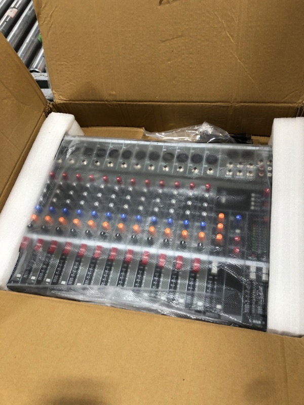 Photo 1 of Depensheng DX12 DJ Sound Controller Interface w/USB Drive for Computer Recording 12-Channel Studio Audio Mixer - XLR Microphone Jack, 48V Power, RCA Input/Output for Professional and Beginners