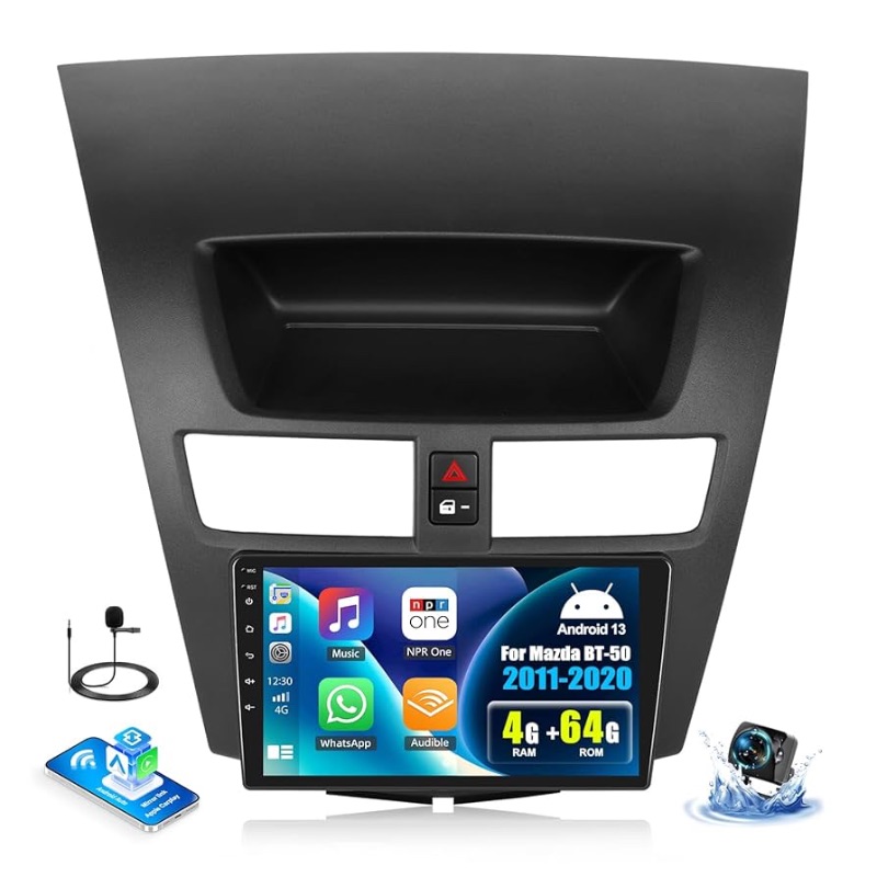 Photo 1 of SIXWIN 4G+64G Android 13 Car Stereo for Mazda BT-50 2011-2020 9 Inch Touch Screen with CarPlay Android Auto Bluetooth Weather Forecast 59UI GPS Navigation WiFi Network Radio
