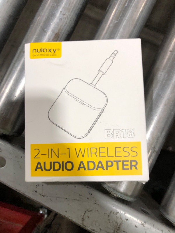 Photo 1 of Nulaxy Air in-Flight Bluetooth Wireless Audio Transmitter Receiver for up to 2 AirPods & Wireless Headphones, Bluetooth Adapter for All 3.5mm Jacks on Airplanes, Gym Equipment, TVs & Gaming Consoles