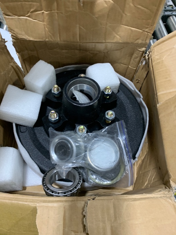 Photo 1 of Trailer Brake Drum Kit, 6-Hole, 5.5" Bolt Circle Brake Drum for 5200 lb, 6000 lb Axles, Replacement Brake Hub Drum Assembly for Rvs, Trailer and Semi Truck