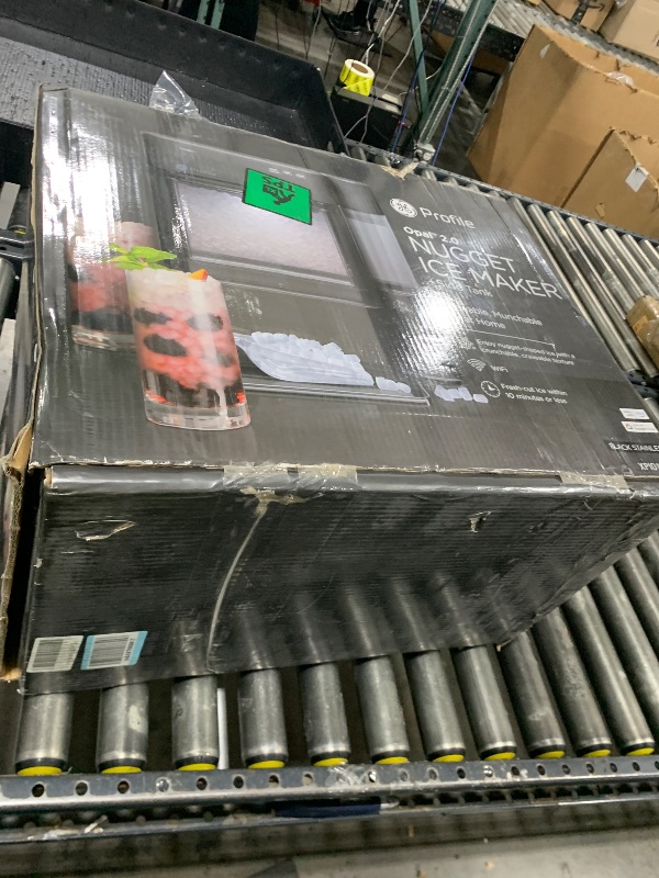 Photo 1 of GE Profile Opal 2.0 with 0.75 Gallon Tank, Chewable Crunchable Countertop Nugget Ice Maker, Scoop included, 38 lbs in 24 hours, Pellet Ice Machine with WiFi & Smart Connected, Black Stainless Steel