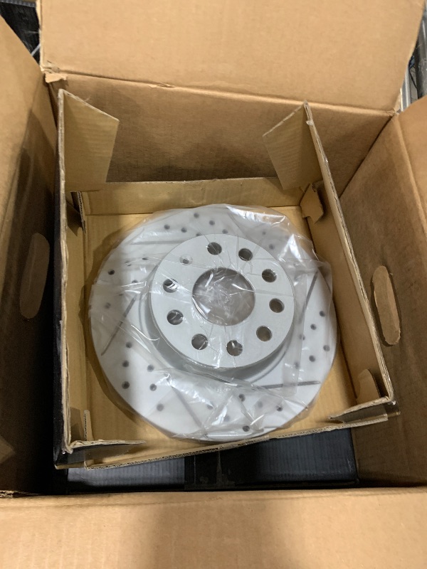 Photo 1 of R1 Concepts Front and Rear Brakes and Rotors| Drilled Slotted Brake Rotors| Front and Rear Ceramic Brake Pads and Rotors Kit| Automotive Replacement Brake Kits