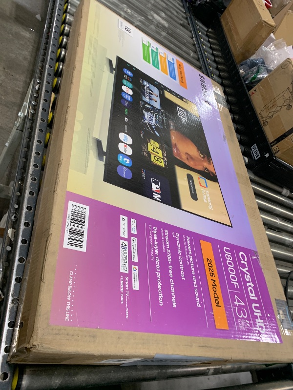 Photo 1 of [PARTS ONLY] Samsung 43-Inch Class Crystal UHD U8000F 4K Smart TV (2025 Model) Endless Free Content, Crystal Processor 4K, MetalStream Design, Knox Security, Alexa Built-in