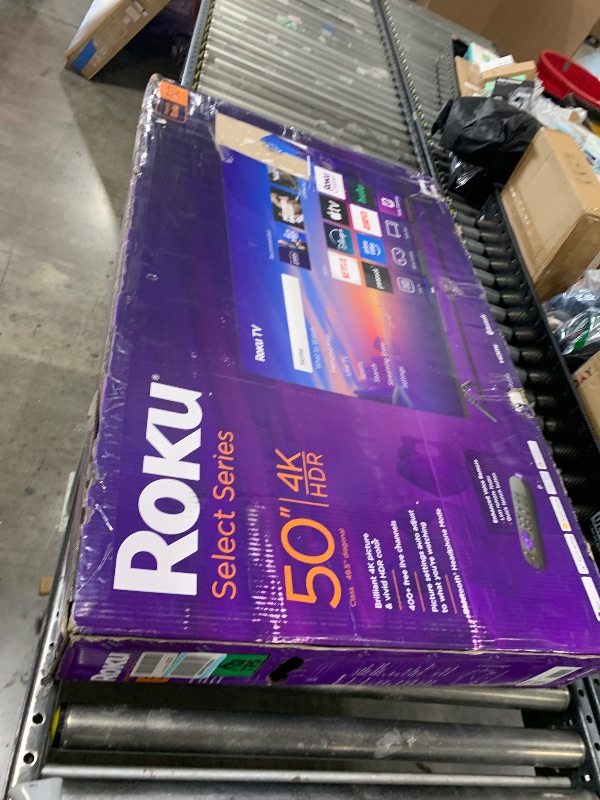 Photo 1 of [PARTS ONLY] Roku Smart TV 2025 – 50-Inch Select Series, 4K HDR TV – RokuTV with Enhanced Voice Remote – Flat Screen LED Television with Wi-Fi for Streaming Live Local News, Sports, Family Entertainment