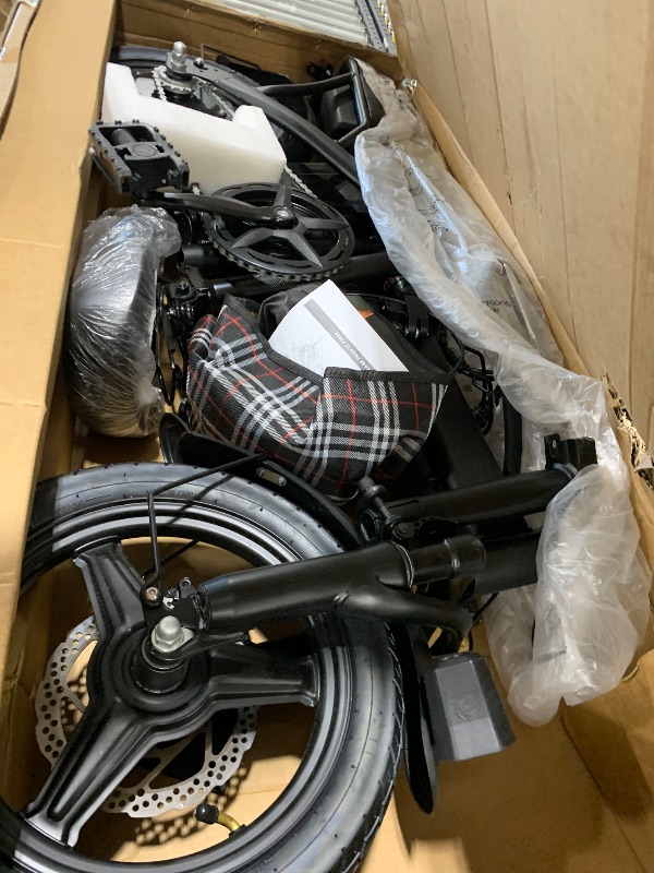 Photo 1 of Electric Bike for Adults 350W Motor, 20 Mph Folding Ebike, 14" Tire Electric Bicycles with Max 15° Uphill, 48V 12Ah Battery, 30 Miles PAS Range, E Bikes for Adults and Teens

