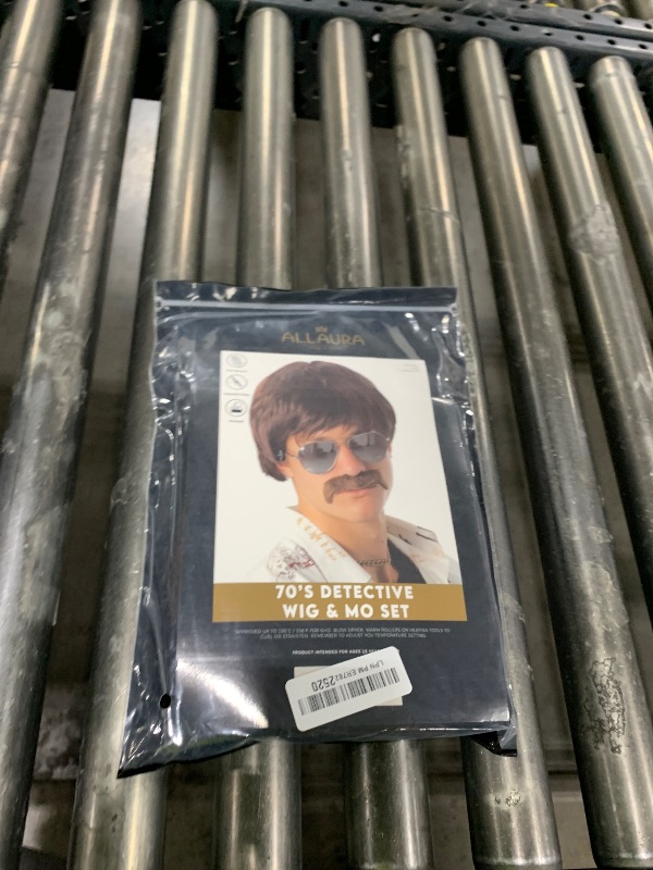 Photo 1 of ALLAURA Compatible with Sonny Bono Wig – 60s 70s Men’s Short Brown Wig + Mustache for Hippie, Singer, TV Star, Cop, Detective Costumes – Liberty Duo, Limu & Doug, Uncle Rico, Retro Halloween Outfit