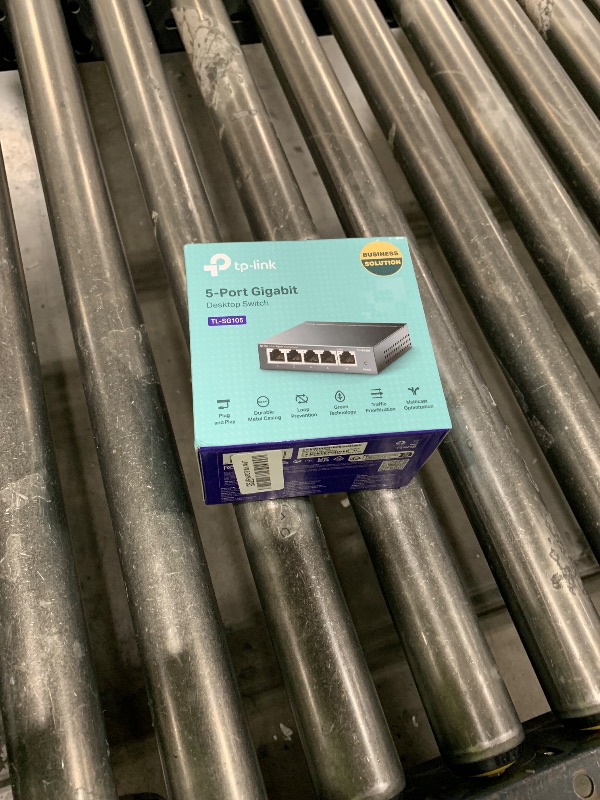 Photo 1 of TP-Link TL-SG105, 5 Port Gigabit Unmanaged Ethernet Switch, Network Hub, Ethernet Splitter, Plug & Play, Fanless Metal Design, Shielded Ports, Traffic Optimization