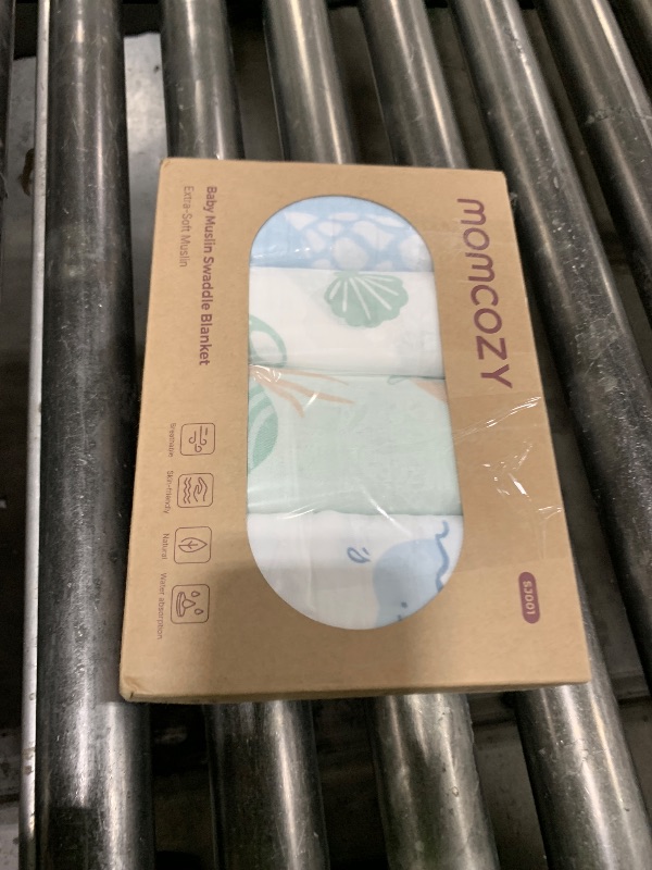 Photo 1 of Momcozy Muslin Swaddle Blankets, Ultra Soft Neutral Registry Essentials, Marine Sea Sprite Magic, Breathable Large 47'' x 47'' Newborn Boys Girls Receiving Blanket