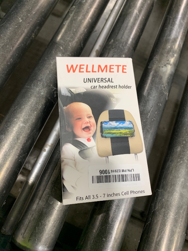 Photo 1 of WELLMETE Car Headrest Phone Holder for Kids Back Seat - Compatible with iPhone, Samsung and Other Cell Phones - Soft Adjustable Silicone Holding Net (for Phone 1 Pack)